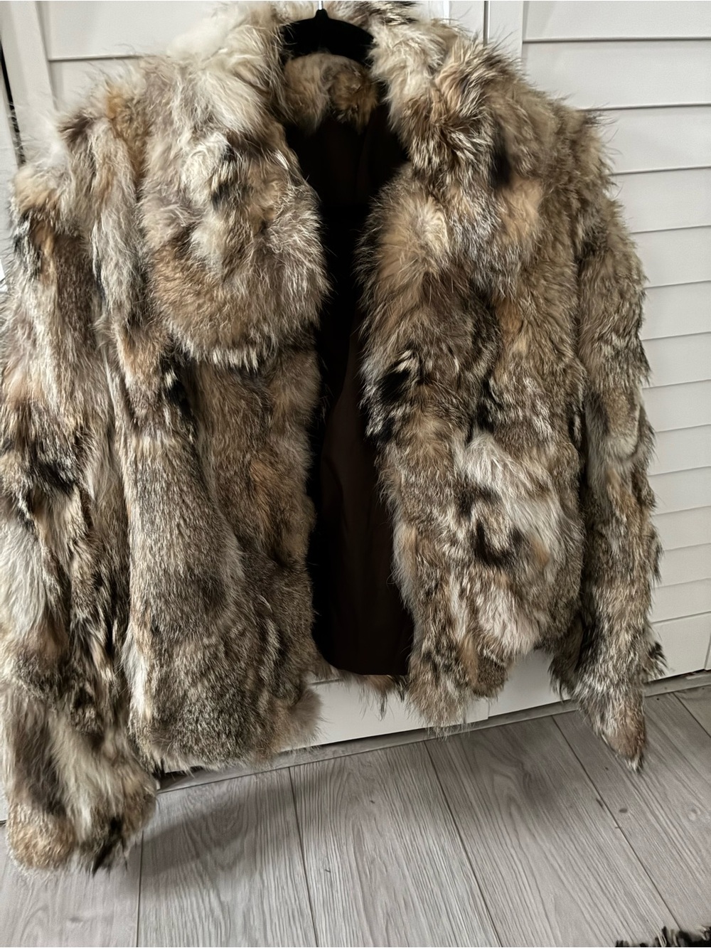Luxury Faux Fur Teddy Jacket in Natural Brown